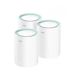 Sistem Mesh dual band wireless Gigabit Cudy ROUT-WLESS-M1300/2-CDY, 2.4/5 GHz, 867 Mbps, 120 m, 3 dispozitive