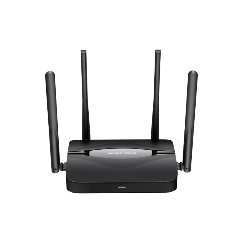 BE3600 Dual-Band Wi-Fi 7 Router SPEED: 688 Mbps at 2.4 GHz + 2880 Mbps at 5 GHz SPEC: 4× External Antennas, 3× Gigabit LAN Ports, 1× Gigabit WAN Port, MLO, 4096-QAM, OFDMA, HE160 FEATURE: MERCUSYS App, Router/Access Point Mode, WPS Button, Reset Button, IPTV, IPv6, Smart Connect, Airtime Fairness