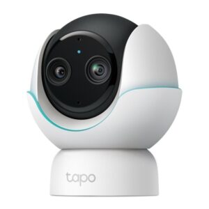 Dual-Lens Smart Baby Camera SPEC:2K QHD (2560x1440) &1080p (1920×1080), 2.4G/5GHz, Bluetooth 5.0, Horizontal 360º FEATURE: Dual Lens, Pan/Tilt, Smart AI Detection (covered face, baby crying, safety fence, baby snap, motion, people, pets, abnormal sound), Baby Tracking, Customizable Night Vision