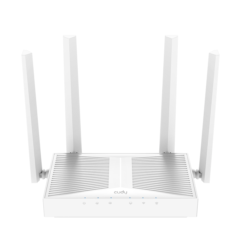CUDY AX3000 Gigabit Dual Band Wi-Fi 6 Mesh Router, Chipset MT7981BA+MT7976CN+MT7531AE, 802.11ax/ac/a/b/g/n, 2402Mbps at 5GHz + 574Mbps at 2.4GHz, 5 x 10/100/1000Mbps Ports, 4 x 5dBi fixed antennas, WiFi router/AP/ Repeater/WISP Mode, PPTP/L2TP/OpenVPN/WireGuard, MU- MIMO, Guest network, WPS, DDNS,