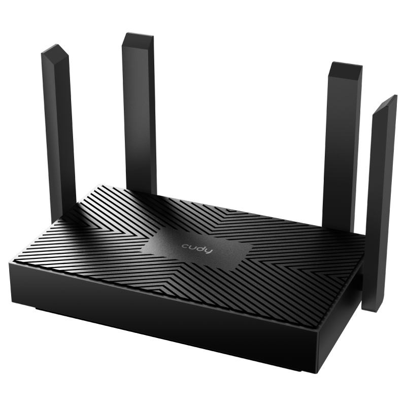 CUDY AX1500 Gigabit Dual Band Wi-Fi 6 Router, Chipset Realtek, 802.11ax/ac/a/b/g/n, 1201Mbps at 5GHz + 300Mbps at 2.4GHz, 4 x 10/100/1000Mbps Ports, WPA3, IPv6, 4 x 5dBi fixed antennas, TR069/TR098/TR111/TR181, Cudy Mesh, Cudy APP