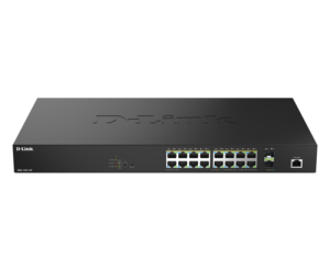 D-Link DMS-1250-18P/E. Switch type: Managed, Switch layer: L2. Basic switching RJ-45 Ethernet ports type: 2.5G Ethernet (100/1000/2500), Basic switching RJ-45 Ethernet ports quantity: 16. MAC address table: 16000 entries, Switching capacity: 120 Gbit/s. Networking standards: IEEE 802.1Q, IEEE