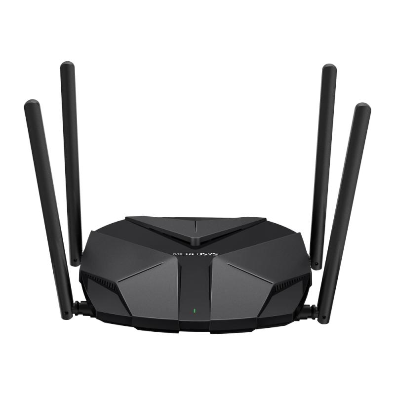 Mercusys AX3000. WAN connection type: RJ-45. Wi-Fi band: Dual-band (2.4 GHz / 5 GHz), Top Wi-Fi standard: Wi-Fi 6 (802.11ax), WLAN data transfer rate (max): 3000 Mbit/s. Ethernet LAN interface type: Gigabit Ethernet, Ethernet LAN data rates: 10,100,1000 Mbit/s, Cabling technology