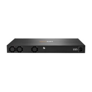 Alternative view of HPE Aruba Networking CX 6300F 24-port 1GbE Class 4 PoE and 4-port SFP56 Switch