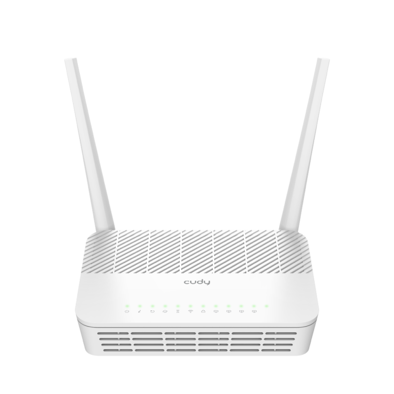 CUDY AC1200 Wireless Dual Band Gigabit xPON Router, Realtek chipset, GPON/EPON, 867Mbps at 5GHz + 300Mbps at 2.4GHz, 802.11ac/a/b/g/n, 1 PON Port, 4 Gigabit RJ45 port, Power ON/OFF Button,WPS Button,WiFi Button, Reset button,TR069/TR098/TR111/TR181, EasyMesh, OMCI