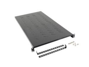Poliță fixă 19" 1200 mm negru  (1U / 483x910 mm,  max. 25 kg, prindere în 4 puncte)