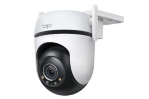 TP-Link Cameră de supraveghere pentru exterior cu funcție Pan/Tilt | Tapo C520WS, Senzor Imagine: 1/3‘’ CMOS, Rezoluție: 2K QHD 4MP (2560 × 1440 px), Lentile: F/NO: 1.61±10%; Distanță de focalizare: 3.18mm±5%, 360° pe orizontală și 130° pe verticală, IR 30m, IP66, Frame Rate: Până la 25/30fps