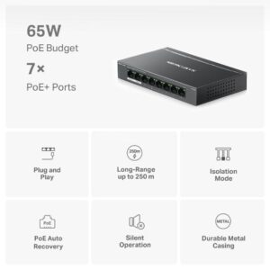 Alternative view of Switch Mercusys Desktop  8 porturi Gigabit