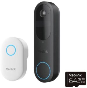 Sonerie wireless WiFi dual band Reolink *fara fir *rezolutie 2K 4MP si un unghi de vizualizare de 150° x 150° *Lentila:1.2 mm, diafragma F1.8 *Baterie: 7000mAh reincarcabila (Durata de viata variaza in functie de setari, utilizare si temperatura.) *Alimentare prin fir: 8-24V AC, 24V DC, port USB-C