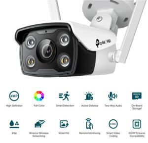 Alternative view of "TP-LINK VIGI 4MP Outdoor Bullet Network WIFI Camera,VIGI C340-W(4mm), 1/3""Progressive Scan CMOS, obiectiv: 4mm, F1.6,  unghi vizualizare  Horizontal FOV: 79°, Vertical FOV: 43°, Diagonal FOV: 93°distanta IR: 30mm, interfata : 2.4 GHz, 1 x RJ45 10/100M. Ip66"