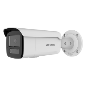 Camera de supraveghere IP Bullet 6MP Hikvision DS-2CD2T63G2-4LI(2.8MM), lentila fixa 2.8mm, iluminare min: Color: 0.005 Lux @ (F1.6, AGC ON),0 Lux cu lumina alba, IR 80m, microfon incorporat, slot card de memorie: microSD/microSDHC/microSDXC maxim 512GB, alarma la evenimente: Motion detection