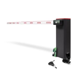 Kit bariera de acces auto cu brat telescopic fara LED Motorline KIT TURBO 6 + ZUM75HTSL-6, 6 m, 24V, utilizare intensiva Pachetul contine : 1 × Motor Brushless 24Vdc 1 × Unitate de comanda MC90BL-BR 1 × Pereche fotocelule MF30 2 × Telecomenzi FALK 1 × Brat telescopic 6 m fara LED-uri