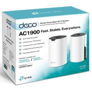 Alternative view of TP-Link Sistem Mesh Wi-Fi pentru întreaga casă AC1900, DECO S7(2- PACK);WI-FI 5, Standarde wireless: IEEE 802.11ac/n/a 5 GHz, IEEE 802.11n/b/g 2.4 GHz, viteza wireless: 5 GHz: 1300 Mbps, 2.4 GHz: 600 Mbps, 3 x antene interne, MU-MIMO, Mod Router, Mod Access Point, interfata: 3 x 10/100/1000.