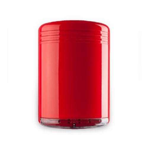 Sirena conventionala de exterior pentru sisteme de incendiu si evacuare, Venitem HOLA F24EN Shiny red, certificata EN 54-3, nivel acustic 108.76 dB, design Italia, carcasa externa din ABS, culoare rosie, LED-uri de semnalizare, Remotely-supplied (batteries not required), 3 intrari de alarma