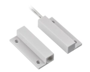 Contact magnetic ND-MC13S-W-10, culoare alba, material plastic, montare aparenta, interspatiu: 20mm, dimensiuni: 34 x 14 x 8mm, set 10 bucati