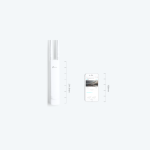 Alternative view of TP-LINK 300Mbps Wireless N Outdoor Access Point, Interfata: 1 x RJ45 10/100, 48V Passive POE, Dimensiuni: 214.9 × 46 × 37.7 mm, 2 x antene externe, Rezistenta la vreme: IP65, Montare: perete, stalp, Capacitate clienti: 100+, Standarde: IEEE 802.11n/g/b, Frecventa: 2.4Ghz,