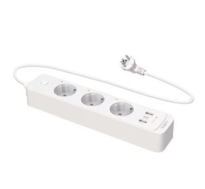 Alternative view of TP-Link  SMART WI-FI SOCKET TAPO P300, Protocol: IEEE 802.11b/g/n, Bluetooth 4.2, 2.4 GHz, Cerințe de sistem, Android 5 sau mai recent, iOS 10 sau mai recent, Dimensiuni: 268*55*40mm, cablu de 1.5m, voltaj maxim: 2300W, 10A, 3 prize, 2 x USB.