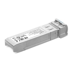 Alternative view of "10Gbase-LR SFP+ LC Transceiver SPEC: 1310 nm Single-mode, LC Duplex Connector, Up to 10 km Distance"