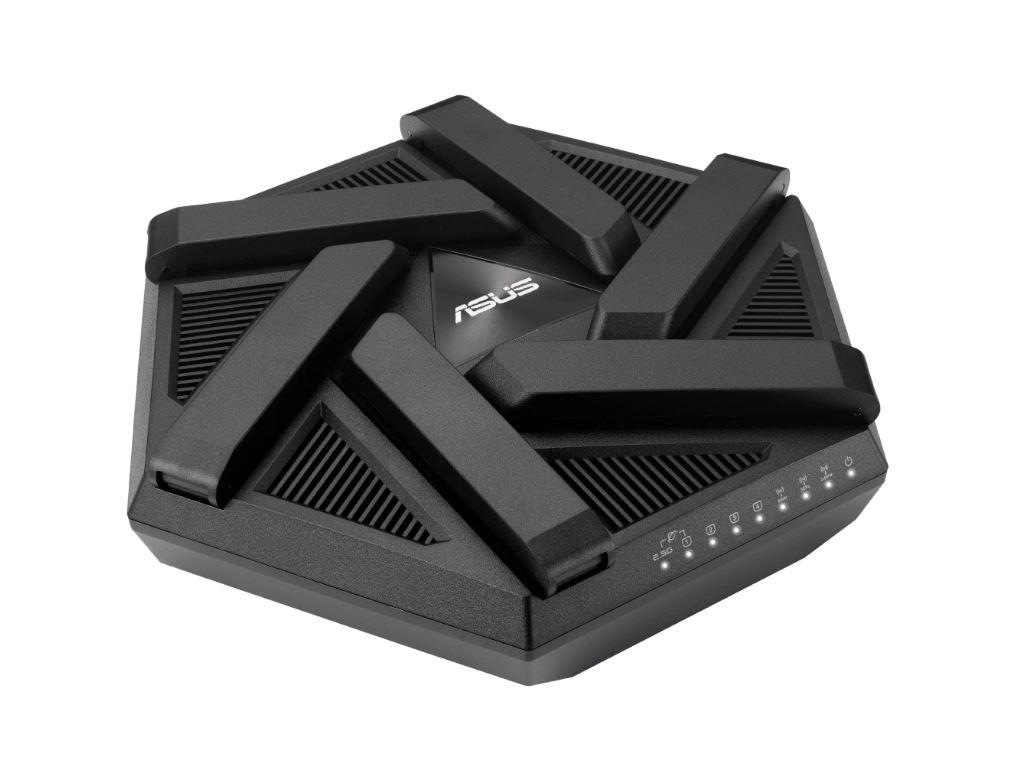 Router Wireless Asus RT-AXE7800, tri-band, WI-FI 6, , standarde reteaEEE 802.11a, IEEE 802.11b, IEEE 802.11g, WiFi 4 (802.11n) WiFi 5 (802.11ac), WiFi 6 (802.11ax), WiFi 6E (802.11ax), IPv4, IPv6 574+4804+2402 Mbps, 6 antene externe, Procesor: 1.7Ghz, 256mb ram, Tri-band Wi-Fi: 2.4 GHz / 5 GHz / 6 - imagine 2