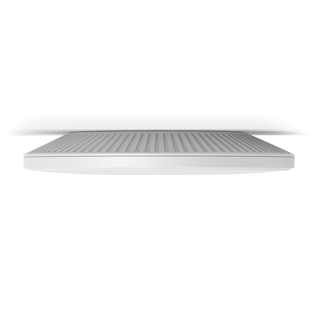 "Omada BE9300 Ceiling Mount Tri-Band Wi-Fi 7 Access Point PORT: 1×2.5G RJ45 Port SPEED:574Mbps at 2.4 GHz + 2880 Mbps at 5 GHz+ 5760 Mbps at 6 GHz FEATURE: 802.3at POE+ and 12V DC (Power Adapter is not included), 4×Internal Antennas, MU-MIMO, 320MHz Supported, Seamless Roaming, Band Steering - imagine 4