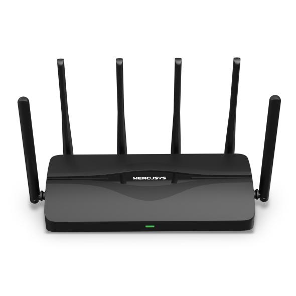 Router Mercusys Wi-Fi 7 Tri-Band BE9300, MR47BE, Standarde wireless: Wi- Fi 802.11be/ax/ac/a/b/g/n, Viteza wireless: BE9300 6 GHz: 5760 Mbps (802.11be), 5 GHz: 2880 Mbps (802.11be), 2.4 GHz: 574 Mbps (802.11ax), Interfata: 3 x 2.5 Gbps RJ45, 1 WAN, 6 antene externe omnidirectionale, Dimensiuni: 258