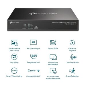 Alternative view of NVR PoE TP-Link VIGI 4 canale 1004H4P