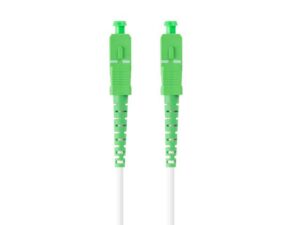 Patch cord fibră SM SC/APC-SC/APC simplex 10 m LSZH G657A2 3,0 mm alb