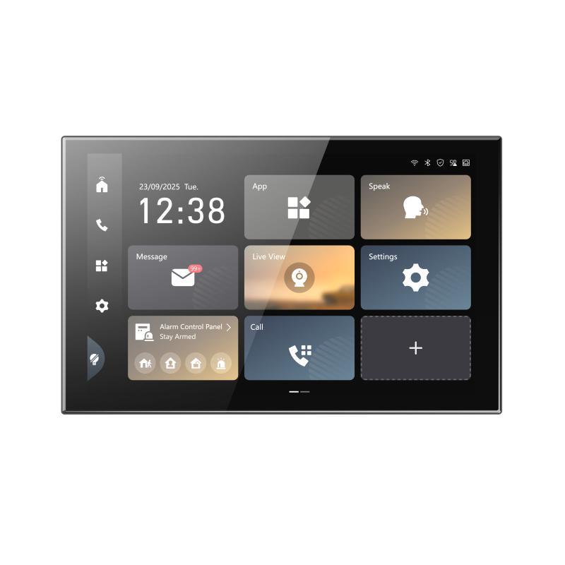 Monitor videointerfon color Hikvision DS-KH9570-WTE1/S, 10.1-inch colorful IPS touch screen, rezolutie: 1920 × , 1 RJ-45 10/100 Mbps, Wi- Fi 6, 2.4 GHz & 5GHz, alimentare: 12 VDC, 2.5 A; IEEE 802.3at, Standard PoE, temperatura de functionare: -10 °C to 50 °C