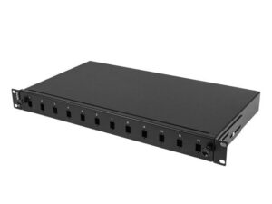 Patch panel fibră rack 19" 1U  12x SC simplex / 12x LC duplex
