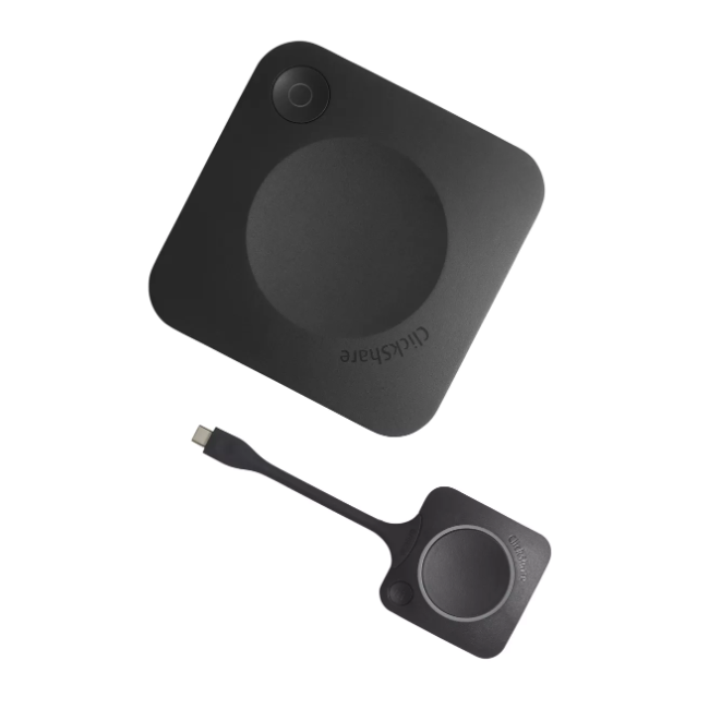 Barco ClickShare C-10 wireless presentation - brings interactive wireless presentation to any meeting space. Content sharing is simple, with just one click on the ClickShare Button (Windows or Mac) or the ClickShare App (laptop, mobile or tablet). Start presenting within seconds: no cables, no