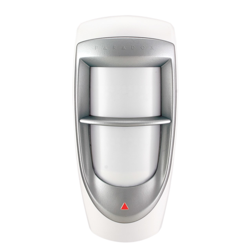 Detector de mișcare PIR dual-optic, de exterior, cu imunitate la animale de companie • imunitate avansată la animale de companie • reglaj al nivelului de sensibilitate și al energiei de detecție • lentile interschimbabile • carcasă rezistentă la șocuri și temperaturi extreme • autonomie a bateriei