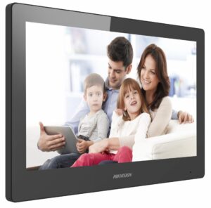 Alternative view of Monitor videointerfon WIFI modular 10" color Hikvision DS-KH8520-WTE1/EU; ecran LCD 10" color cu touch screeen, rezolutie ecran 1024 ×600; design modern; Conectivitate: Retea wireless: Wi-Fi 802.11b/g/n;Network:10/100 Mbps self adaptive network; TCP/IP, SIP, RTSP; Comunicareaudio video