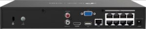 Alternative view of NVR PoE TP-Link VIGI 8 canale 1008H-8MP; 113W, 8 MP,1 SATA Interface, max 10TB(neinclus), H.265+; ONVIF, detecție mișcare, linie, intruziune, persoane, vehicule etc.