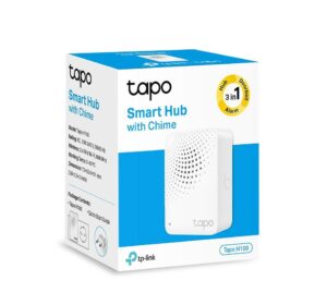 Alternative view of TP-Link Wireless Smart Hub Tapo H100, 2.4GHz Wi-Fi, Protocol: 868 / 922 MHz, dimensiuni: 72 x 62.5 x 51 mm, difuzor incorporat.