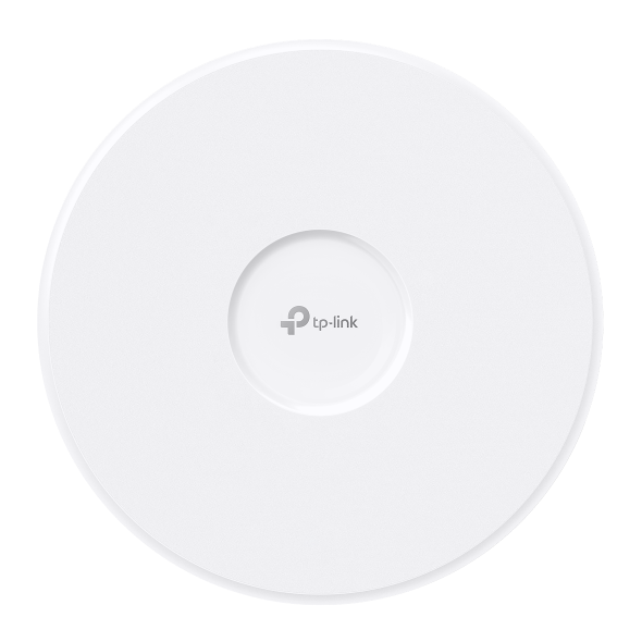 "Omada BE19000 Ceiling Mount Tri-Band Wi-Fi 7 Access Point PORT: 2×10G RJ45 Port SPEED:1148Mbps at 2.4 GHz + 5760 Mbps at 5 GHz+ 11520 Mbps at 6 GHz FEATURE: 802.3bt POE++ and 12V DC (Power Adapter is not included), 8×Internal Antennas, MU-MIMO, 320MHz Supported, Seamless Roaming, Band Steering