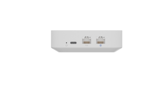 Alternative view of Ubiquiti Gateway lite, UXG-LITE, Dimensiuni: 98 x 98 x 30 mm, greutate: 320g, Procesor: Dual-core ARM® Cortex®-A53 at 1 GHz, Memorie:1 GB DDR3L, Interfata:  1 x GbE RJ45, 1 x WAN  GbE RJ45, Alimentare: USB type C (5V/3A), Bluetooth 5.1.