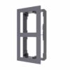 Panou frontal pentru 2 module de videointerfon modular Hikvision DS-KD-ACW2; permite conectarea a 2 module de interfon modular; mont areaplicata; material aluminiu; dimensiuni: 219mm x 107mm × 4mm;