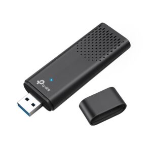 Alternative view of TP-Link ARCHER TX20U Adaptor USB Wireless AX1800 cu două antene High- Gain, Dimesnsiuni; 84 × 156.3 × 19.2 mm, Standarde Wireless: IEEE 802.11a/b/g/n/ac/ax, Rada semnal: 2.4 GHz: 574Mbps, 5 GHz: 1201Mbps, Securitate Wireless: WEP, WPA/WPA2/WPA3, WPA-PSK/WPA2-PSK, Cablu USB 3.0 de 1 metru