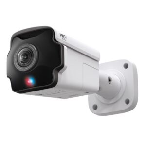 VIGI 8MP IR Panoramic Bullet Network Camera; 180° Panorama View with Huge Vision 4K (8MP) Ultra HD and IR Range Up to 65.62 ft (20 m)*1 Red-Blue Warning Lights with Stronger Deterrence People & Vehicle Analytics*2 Human & Vehicle Classification Smart Detection Smart Video Enhancement Technology