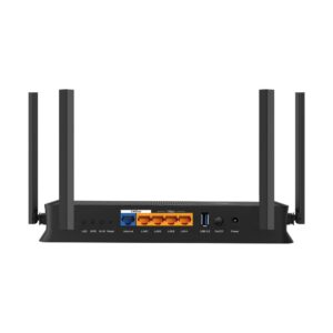 Alternative view of Router Wireless TP-Link ARCHER BE230, 1× 2.5 Gbps WAN port, 1× 2.5 Gbps LAN port and 3× 1 Gbps, 6 antene externe, tri-band, Buton WirelessON/OFF,buton WPS