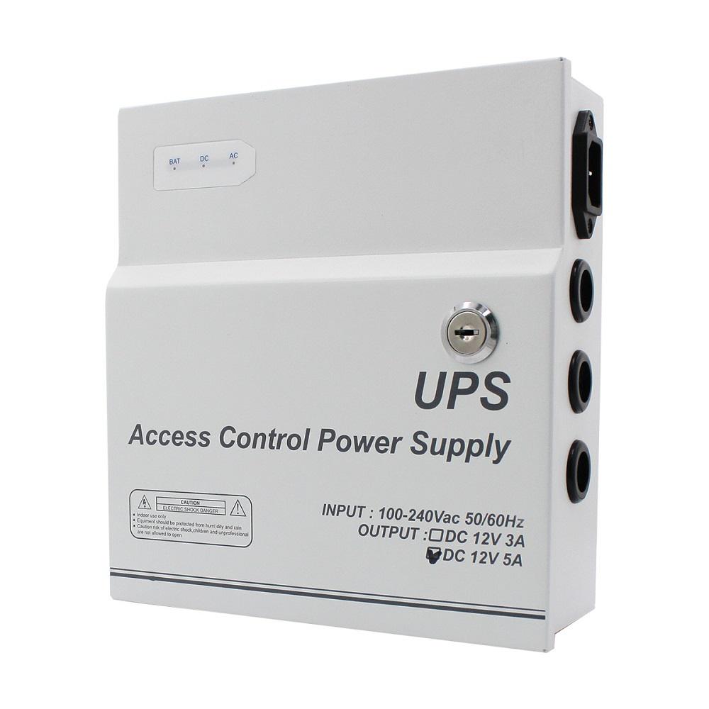 Sursa de alimentare 5A cu back up pentru sisteme de access control STD- TMJY05-12-7Z, tensiune intrare 996-264V, 47Hz-63Hz, tensiune de iesire: DC12V 5A,60W, carcasa metal, intrare pentru acumulator de 7Ah 12V( nu este inclus), temporizare access: 0-45s, protectie: short circuit, over current