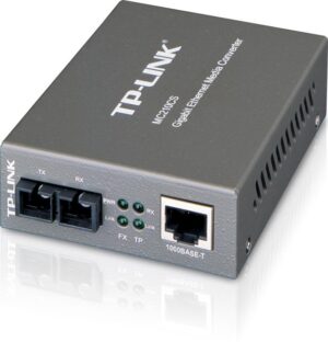 "Omada 10/100/1000 Mbps RJ45 to 1000 Mbps Single-Mode SC Fiber Converter PORT