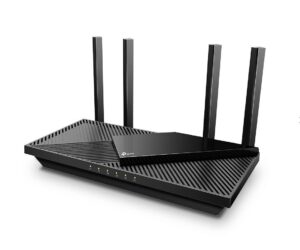 Alternative view of TP-Link Wireless Router, ARCHER AX55 ;WI-FI 6 ,dual band AX3000 5 GHz: 2402 Mbps (802.11ax), 2.4 GHz: 574 Mbps(802.11ax), Standard and Protocol: IEEE 802.11ax/ac/n/a 5 GHz, IEEE 802.11ax/n/b/g 2.4 GHz4 x Antene Externe fixe, 1× Port WAN/LAN Gigabit, 4× Porturi LAN Gigabit, 1× Port USB 3.0.