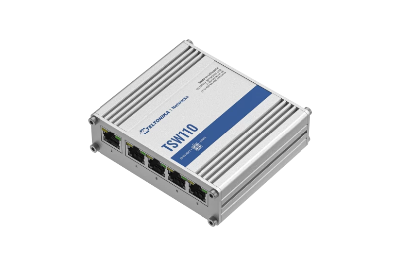 TELTONIKA INDUSTRIAL UNMANAGED L2 5PPORT GIGABIT SWITCH TSW110, Interfata: 5 x ETH ports, 10/100/1000 Mbps, supports auto MDI/MDIX crossover, Standarde retea: 802.3i, 802.3u, 802.3ab, 802.3x, 802.3az, 802.3ad, Latime de banda: 10 Gbps, Carcasa aluminiu, Dimensiuni: 100 x 30 x 85 mm, Greutate: 227g - imagine 3