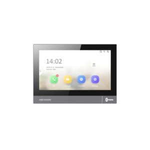 Monitor videointerfon WIFI 7" Hikvision DS-KH8381-WTE1/SF; ecran colorful IPS 7", rezolutie ecran 1024 × 600; Conectivitate: Retea wireless: Wi-Fi 802.11b/g/n; 1 RJ-45 10/100Mbps self-adaptive; TCP/IP, SIP, RTSP; microfon si difuzor incorporat; 8x intrare alarma; Alimentare: IEEE802.3at, Standard