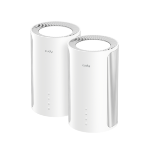Alternative view of Router Mesh Cudy M11000, Wi-Fi 7,  Tri-band (2,4 GHz / 5 GHz / 6 GHz), alb, 116x116x202mm, set 2 buc.