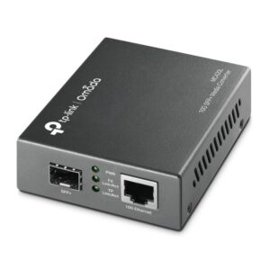 Alternative view of Omada 10G Multi-Gigabit RJ45 to 10G SFP+ Slot Supporting MiniGBIC Modules PORT: 1× 10G SFP+ Slot, 1× 10G Multi-Gigabit RJ45 Port (Auto MDI/MDIX) SPEC: Chassis MC1400 Rack-mountable