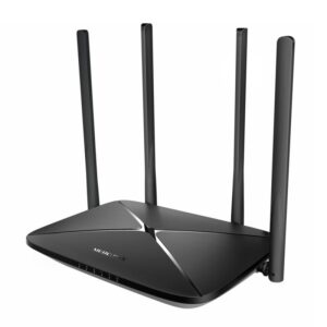 Alternative view of N300 Wi-Fi 4G LTE Router, Build-In 150Mbps 4G LTE Modem SPEED: 300 Mbps at 2.4 GHz, 4G Cat4 150/50 Mbps SPEC: 2× Fixed External Antennas, 3× 10/100 Mbps LAN Port, 1× 10/100 Mbps WAN/LAN Port, FDD-LTE (B1/B3/B5/B7/B8/B20/B28), TDD-LTE (B38/B40), HSPA+/UMTS (B1/B5/B8) FEATURE: MERCUSYS APP, Nano SIM