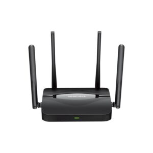 Alternative view of BE3600 Dual-Band Wi-Fi 7 Router SPEED: 688 Mbps at 2.4 GHz + 2880 Mbps at 5 GHz SPEC: 4× External Antennas,  3× Gigabit LAN Ports, 1× Gigabit WAN Port, MLO, 4096-QAM, OFDMA, HE160 FEATURE: MERCUSYS App, Router/Access Point Mode, WPS Button, Reset Button, IPTV, IPv6, Smart Connect, Airtime Fairness