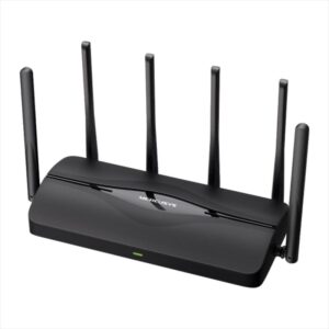 Alternative view of BE6500 Dual-Band Wi-Fi 7 Router, 1× 2.5 Gbps WAN Port + 1× 2.5 Gbps LAN Port + 2× 1 Gbps LAN Ports BE6500 • 5 GHz: 5760 Mbps (802.11be) • 2.4 GHz: 688 Mbps (802.11be)